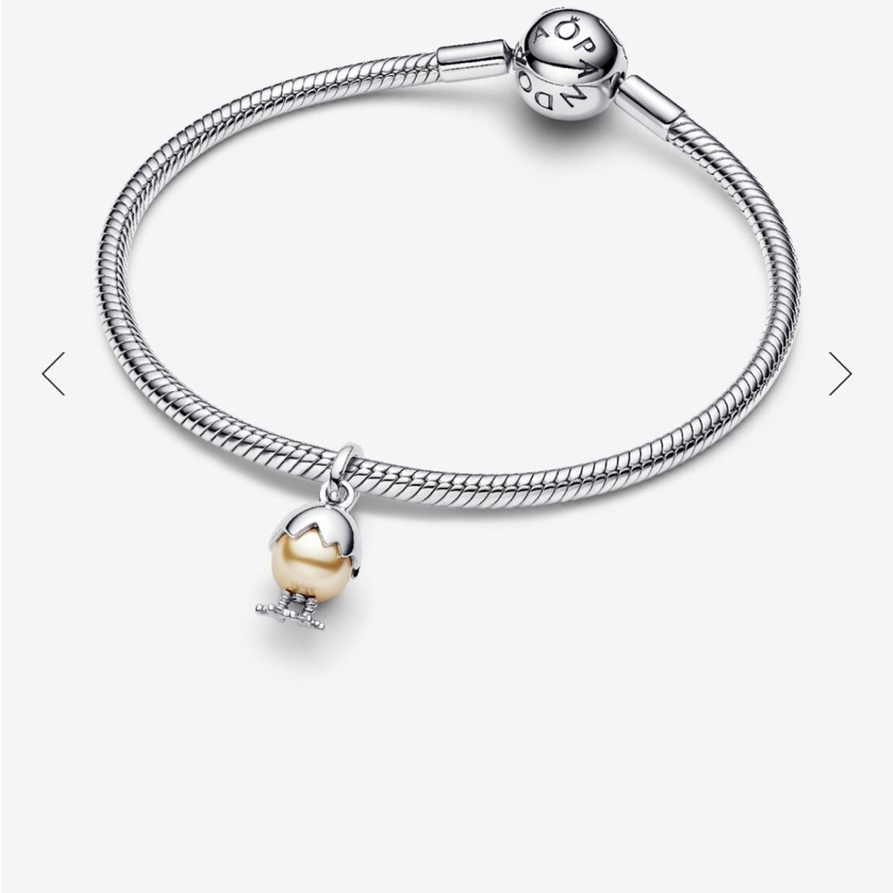 Pandora Silver and Cream Egg Charm - Picture 3 of 7